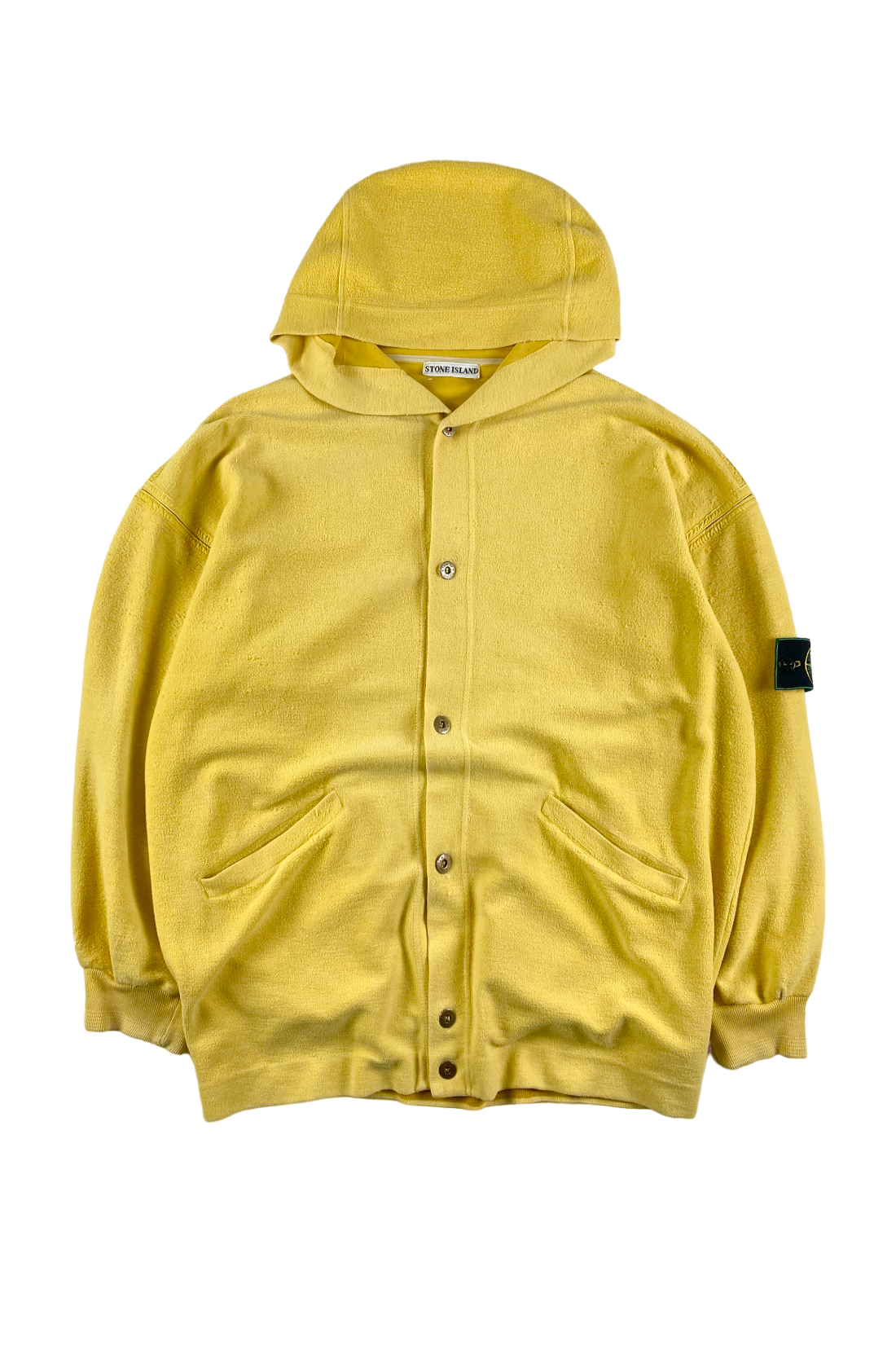 Stone Island 1980's Towelling Hooded Sweatshirt [L]