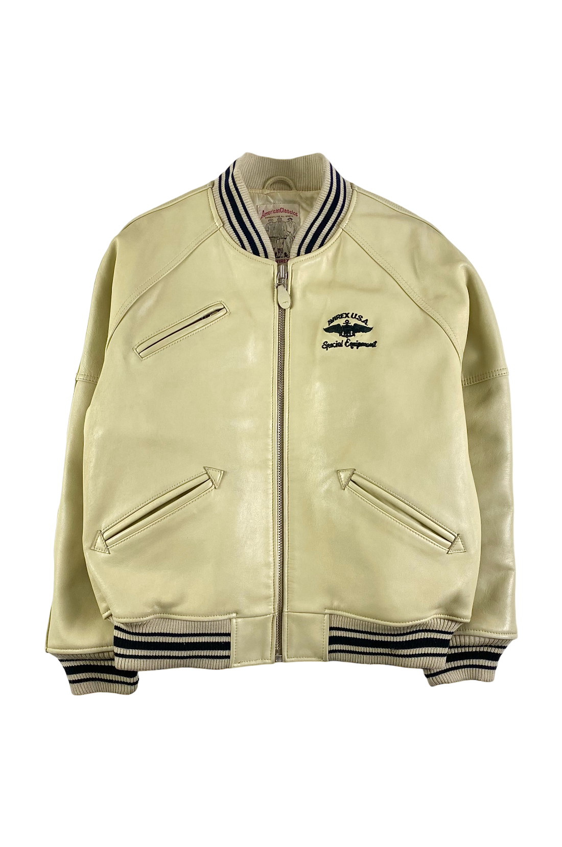 Avirex 1990's USA Leather Varsity Jacket [L]