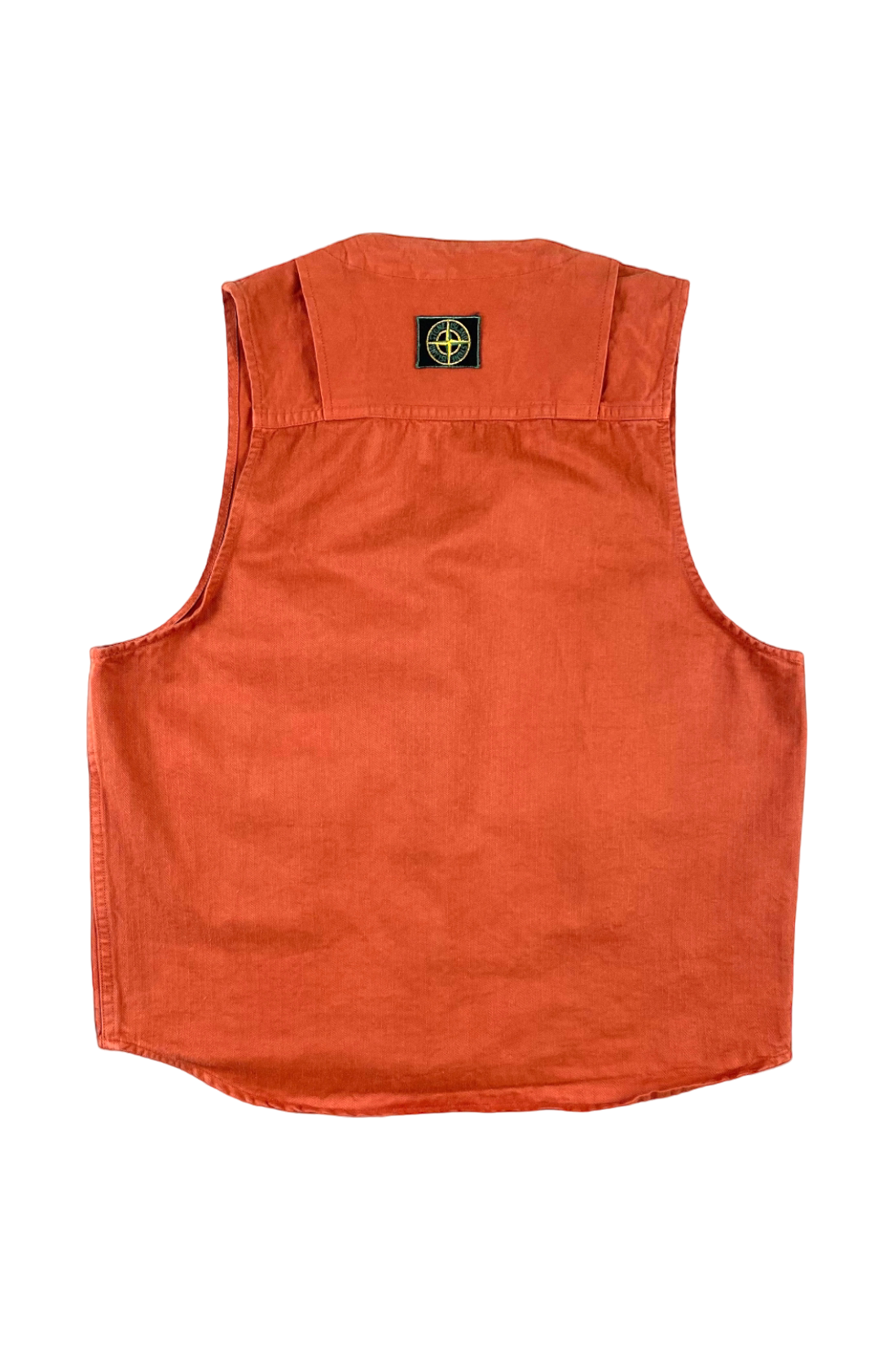 Stone Island 1980's Green Patch Logo Utility Waistcoat [L]