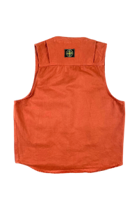 Stone Island 1980's Green Patch Logo Utility Waistcoat [L]