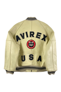 Avirex 1990's USA Leather Varsity Jacket [L]