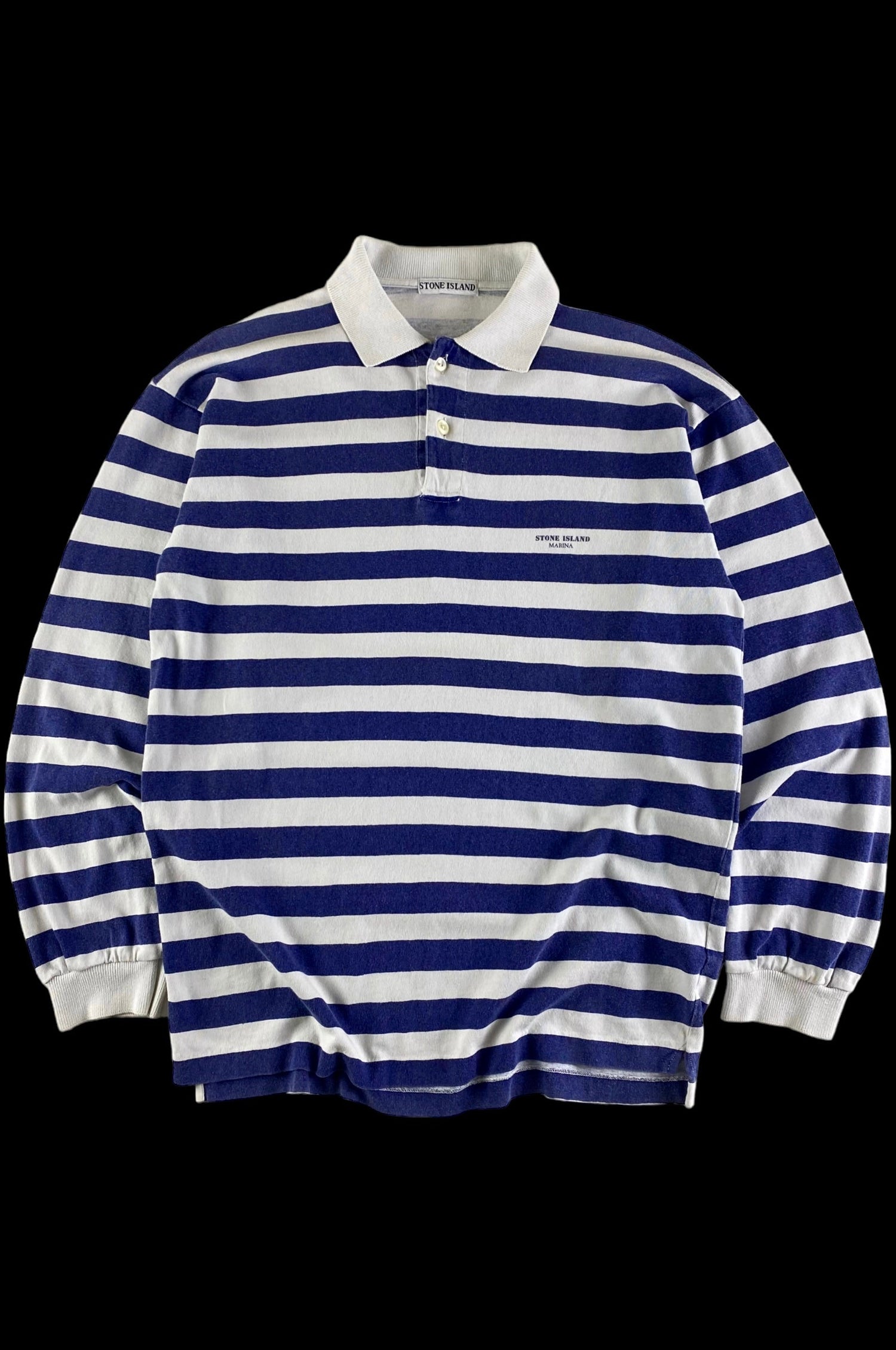 Stone Island 1980's Marina Long Sleeve Polo [L]