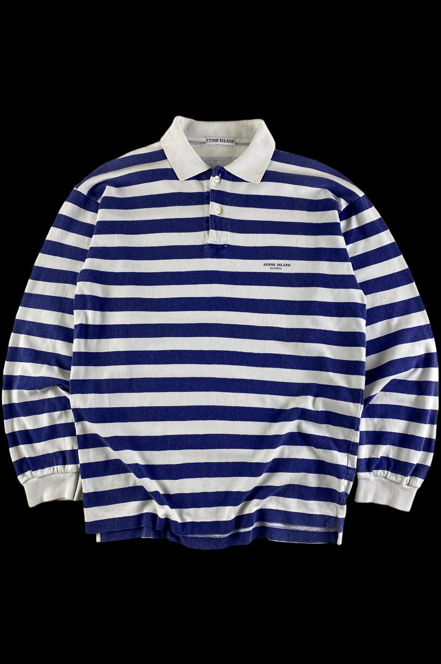 Stone Island 1980's Marina Long Sleeve Polo [L]