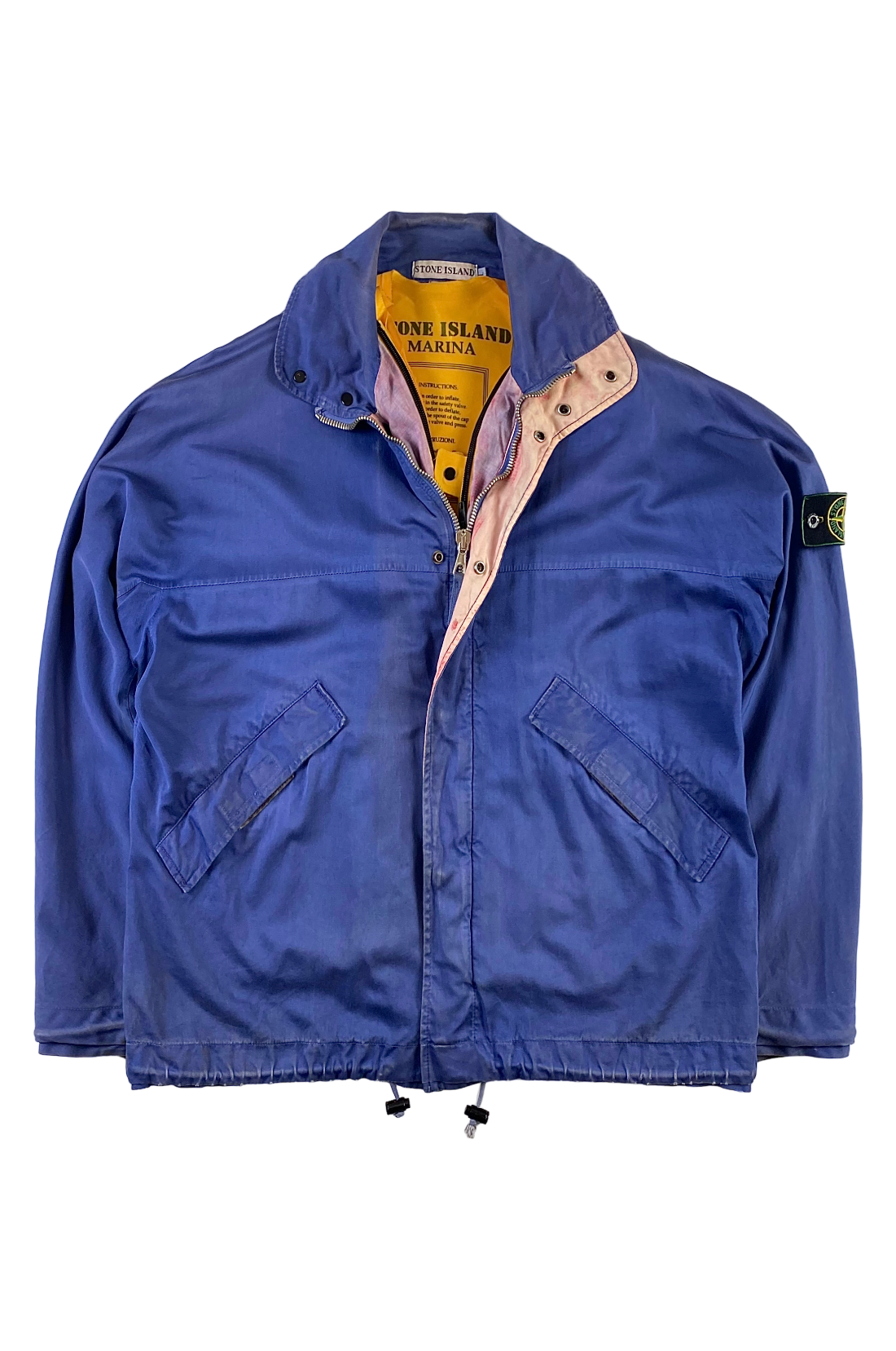Stone Island 1980's Life Safer Raso Gommato Jacket with Inflatable Vest [L]