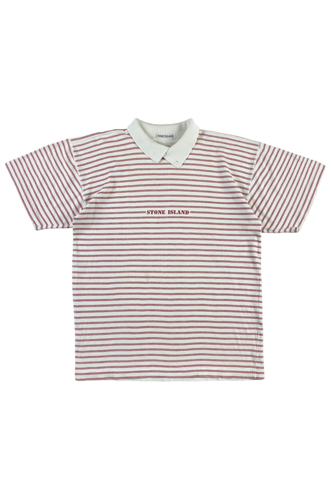 Stone Island 1980's Striped Spellout T-Shirt [L]