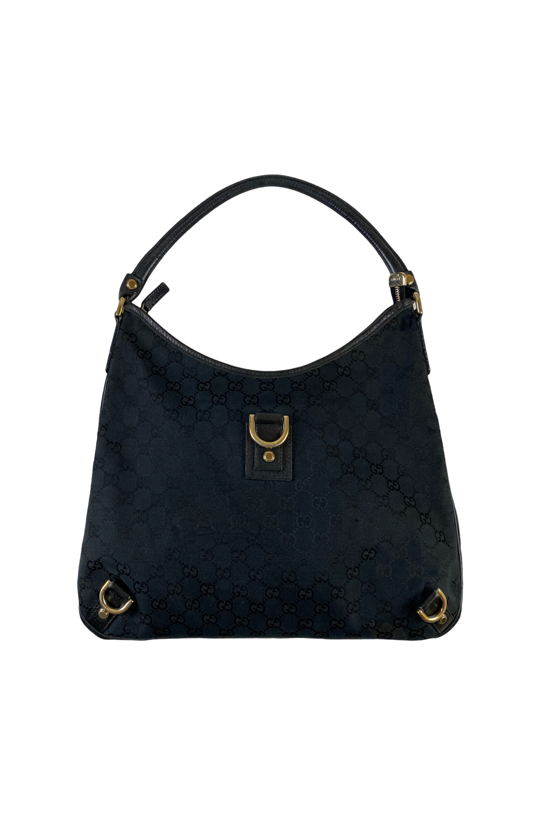Gucci 1990's GG Monogram Abbey D-Ring Shoulder Bag