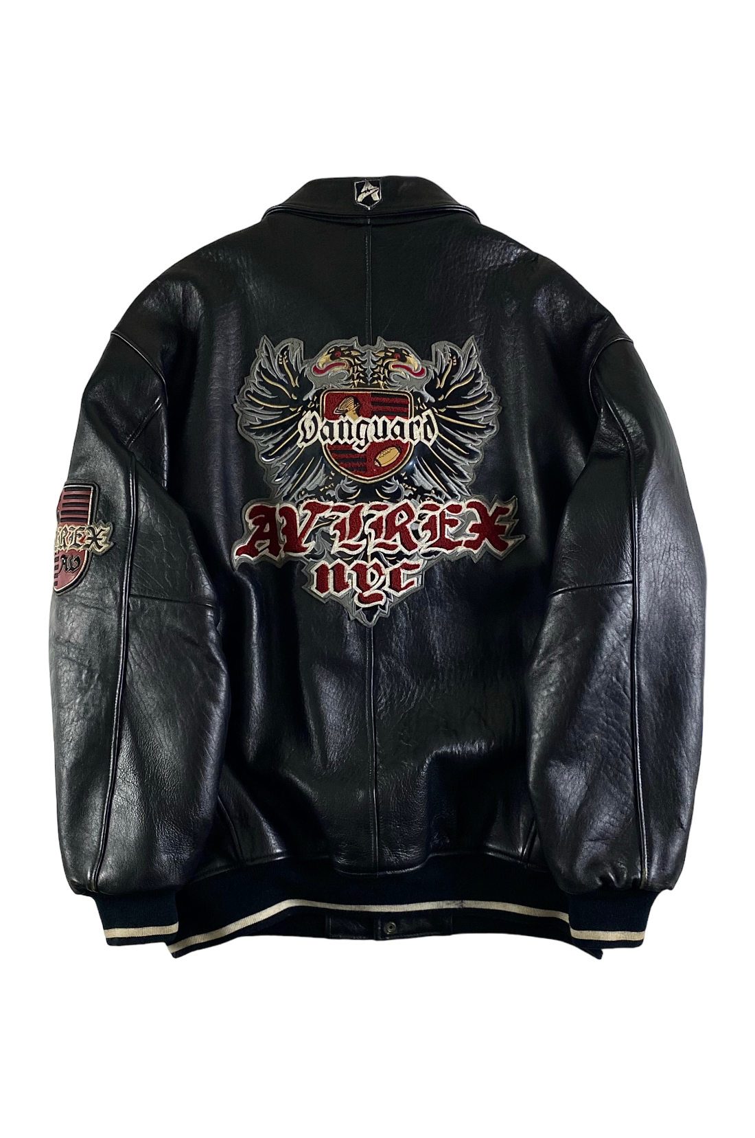 Avirex 1990's Vanguard Limited Edition Leather Varsity Jacket [4XL]