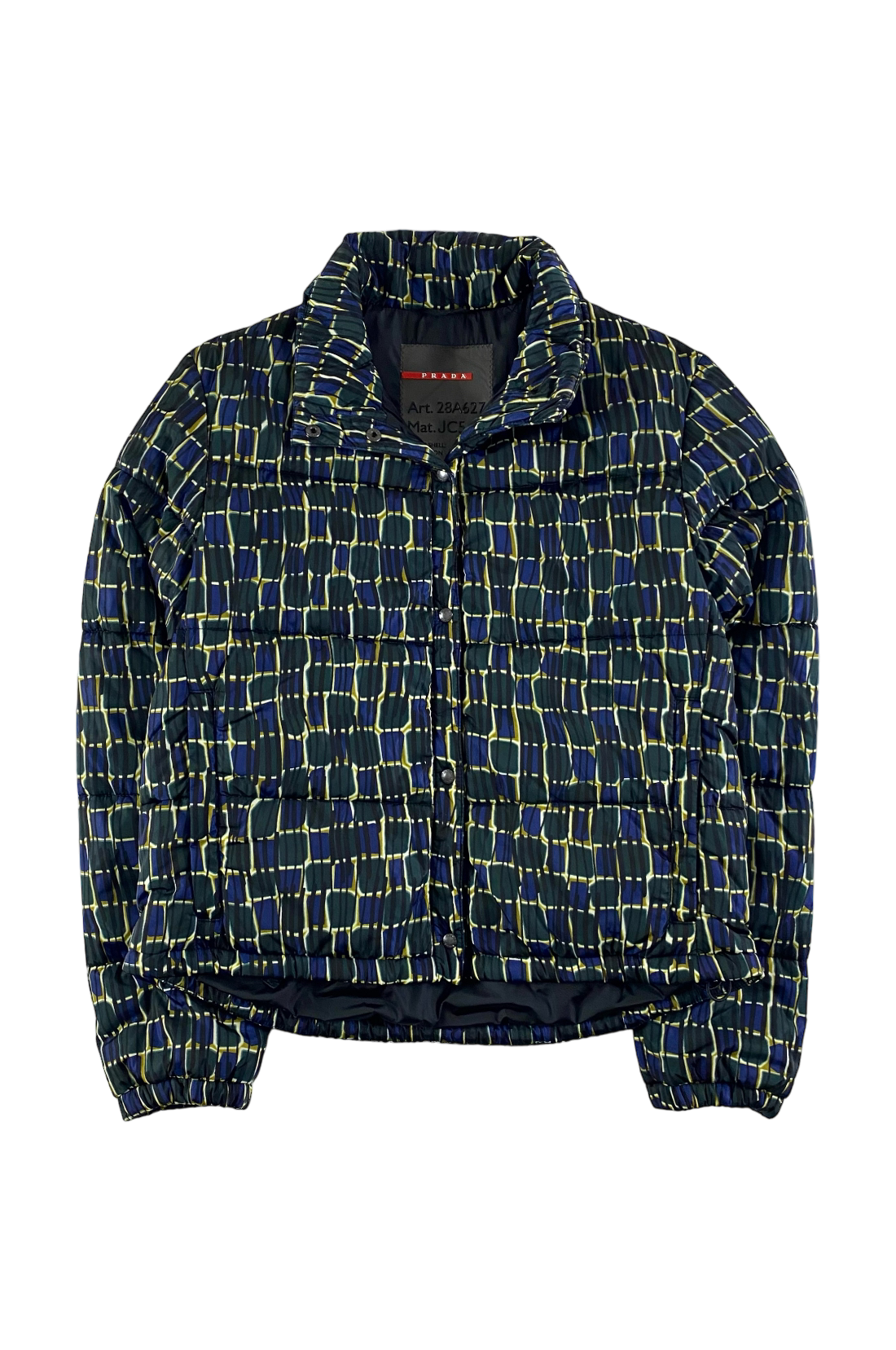 Prada Sport 2000's Tortoise Shell Patterned Nylon Puffer Jacket [S]