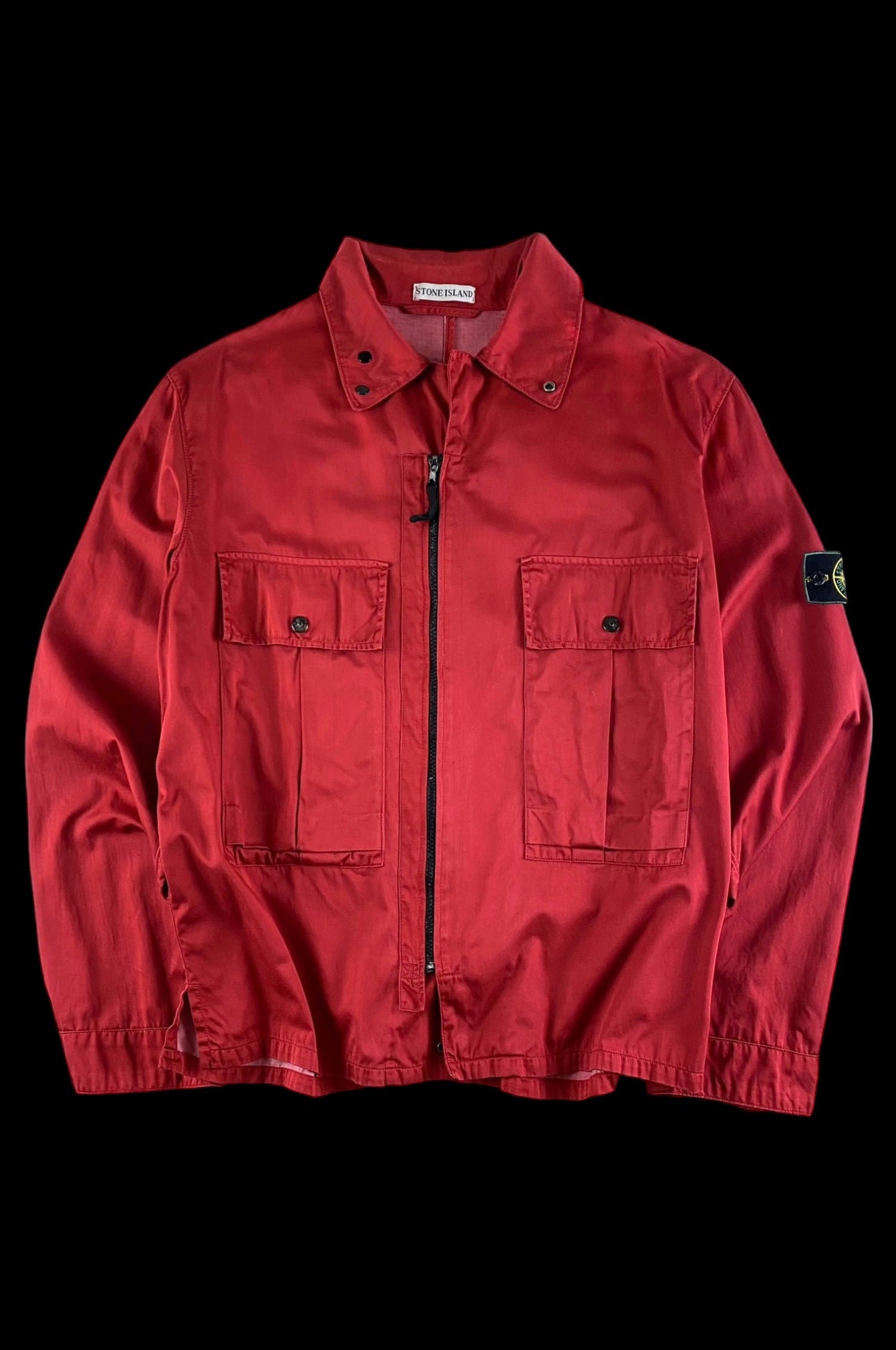 Stone Island 1999 SS Raso Gommato Zip Up Overshirt [L]