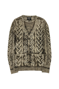 Jean Paul Gaultier 1990's Trompe Illusion Knitted Mesh Top [M]