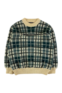 Comme Des Garçons 2002 Plaid Knitted Sweater [L]