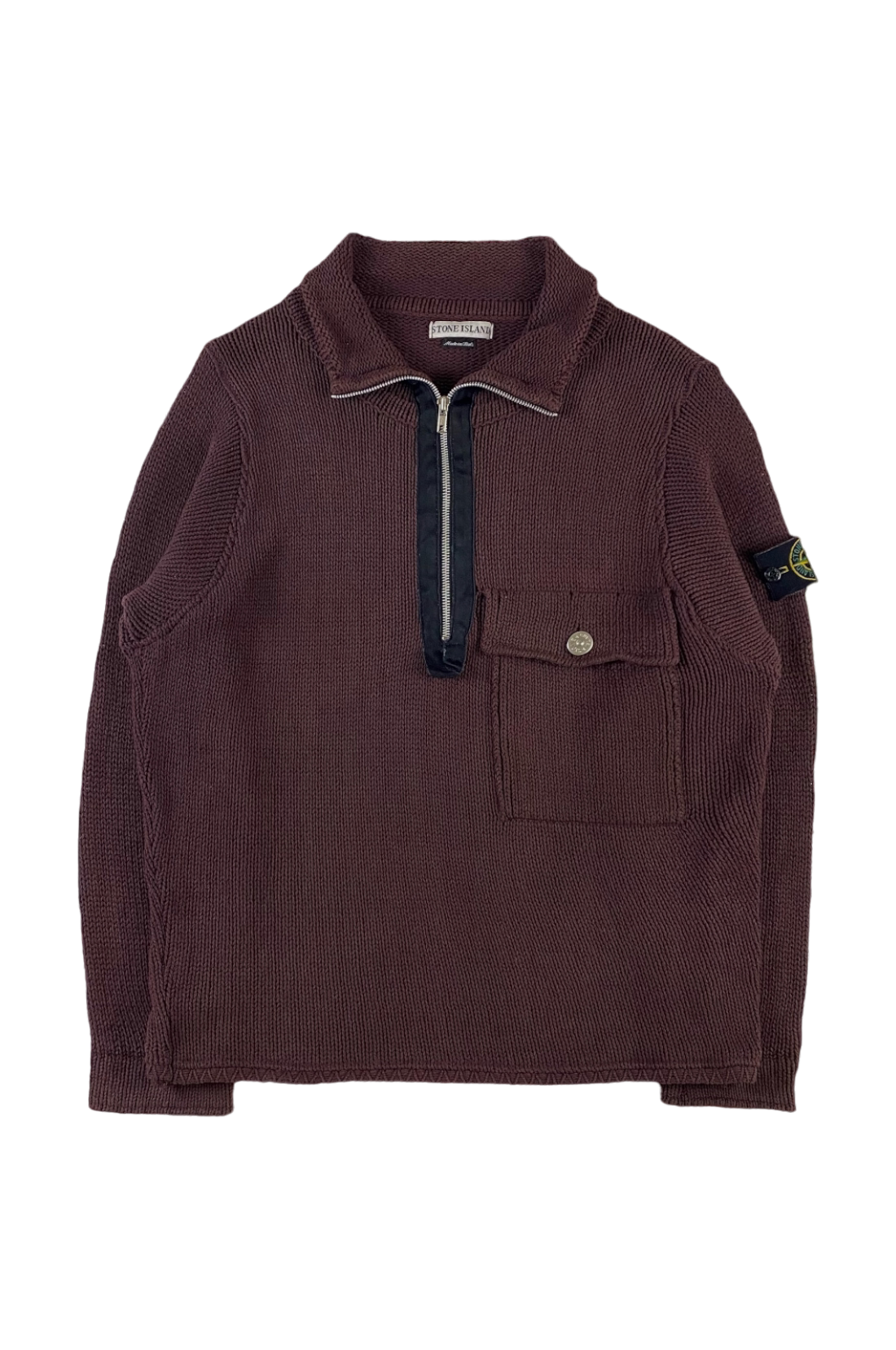 Stone Island AW00 1/4 Zip Knitted Sweater [L]