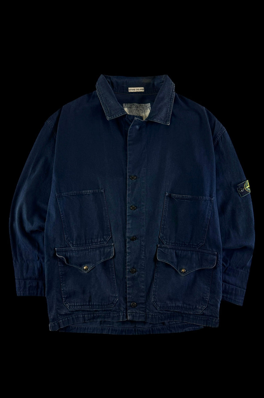 Stone Island 1987 Script Logo Denim Carpenter Jacket [XL]
