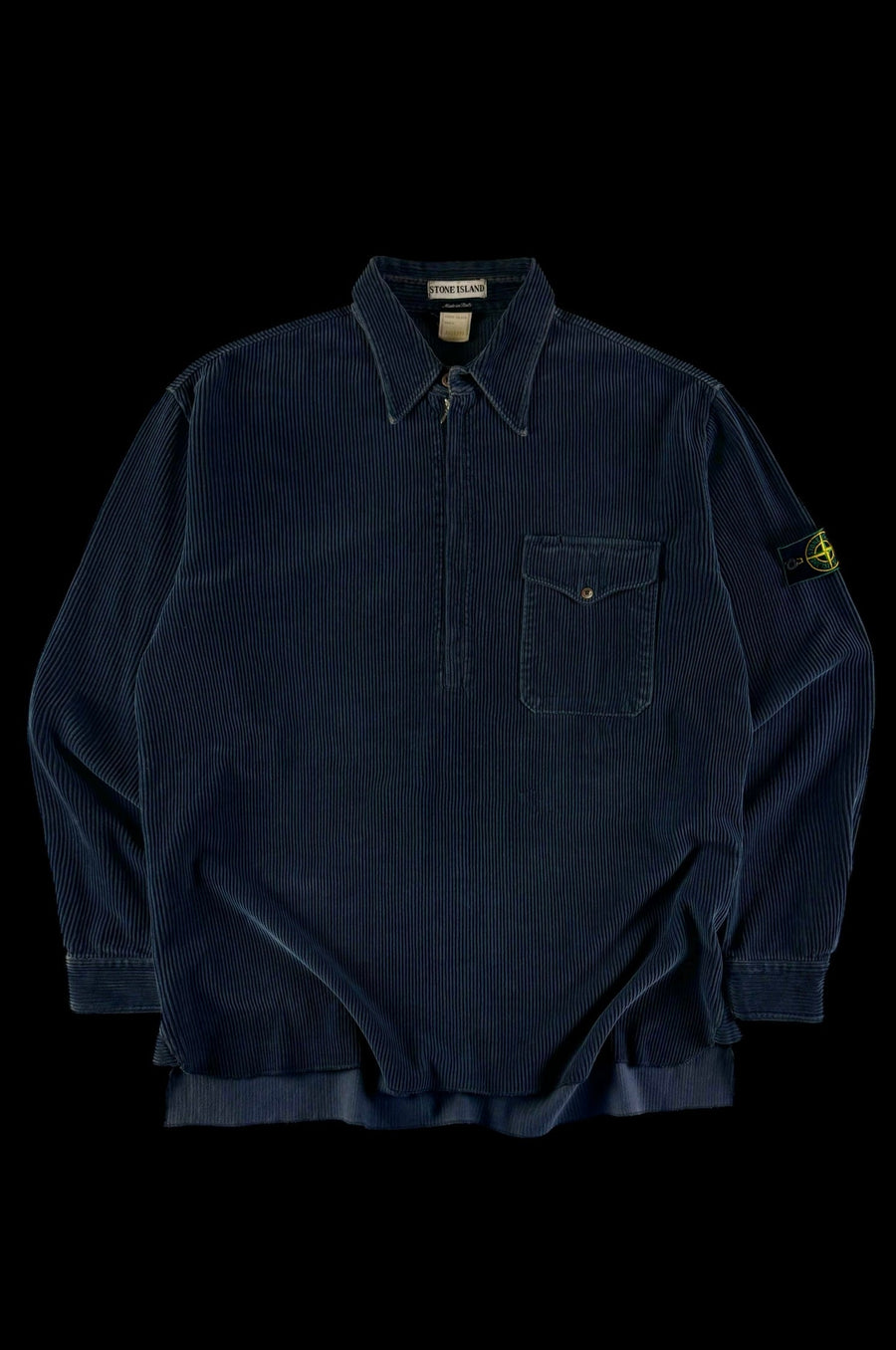 Stone Island 1995 Pullover Jumbo Corduroy Casual Shirt [XL]