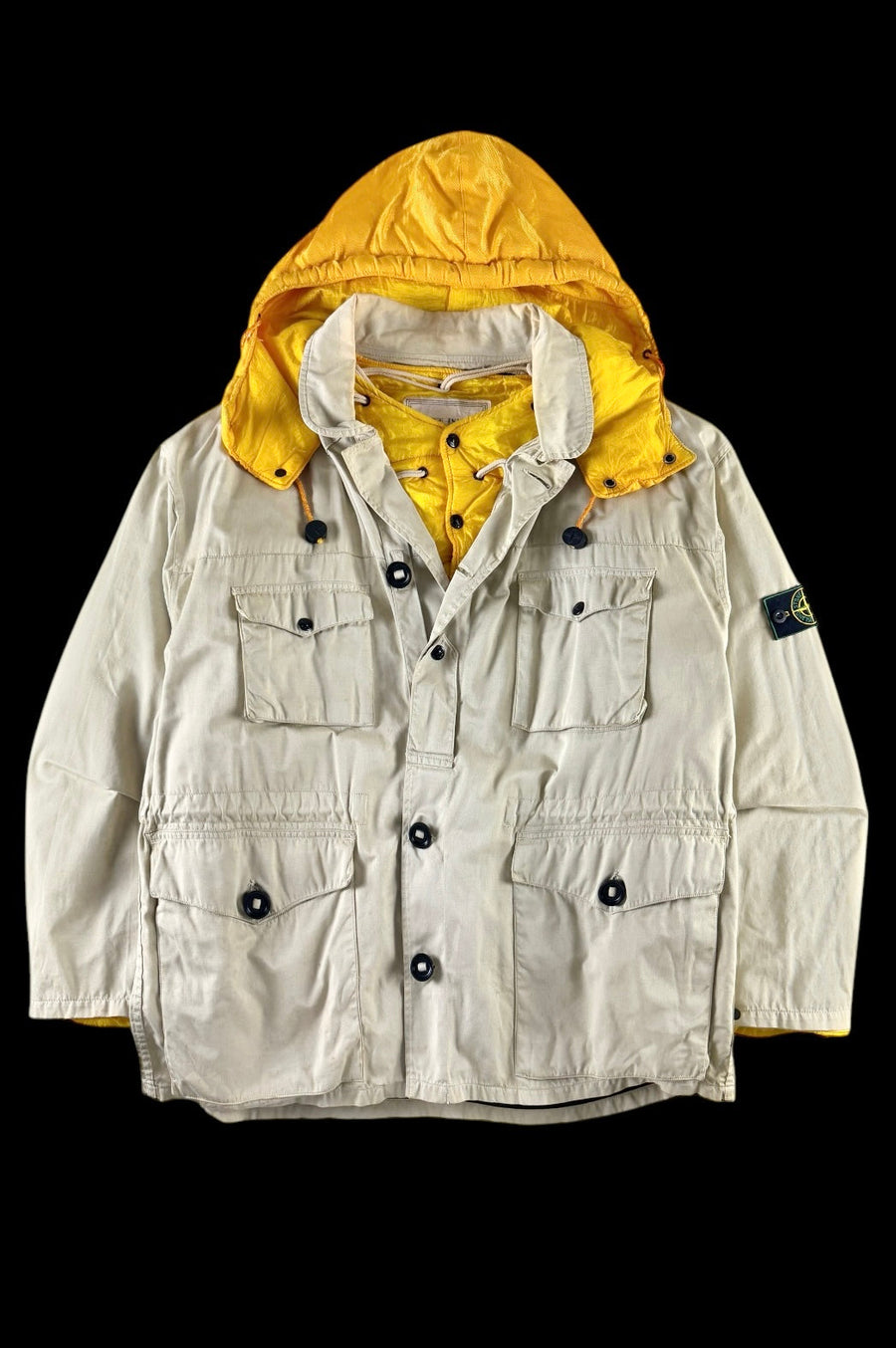 Stone Island AW 1986 Rex Hooded Raso Gommato Jacket [XL]