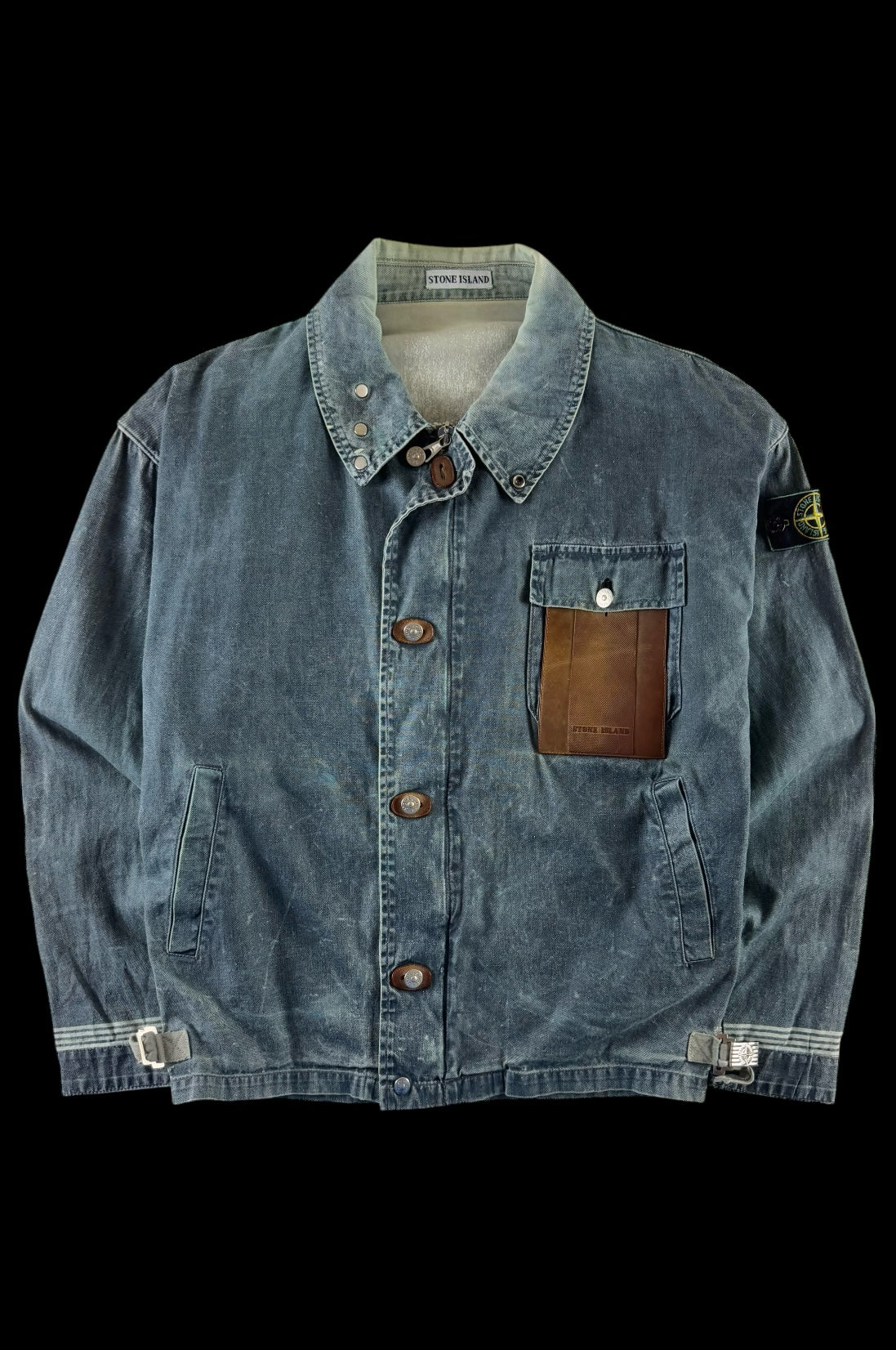 Stone Island 1986 Sail Cloth Marina Biker Jacket [L]