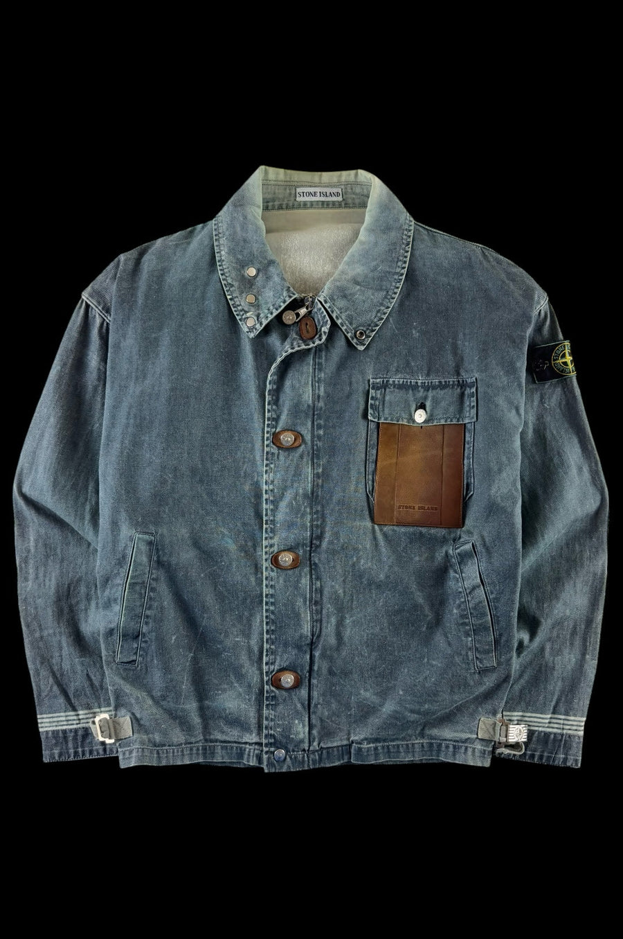 Stone Island 1986 Sail Cloth Marina Biker Jacket [L]