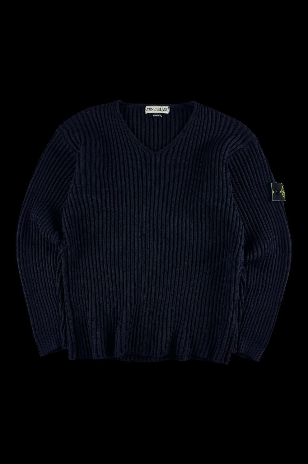 Stone Island AW 1997 V-Neck RIbbed Sweater [M]