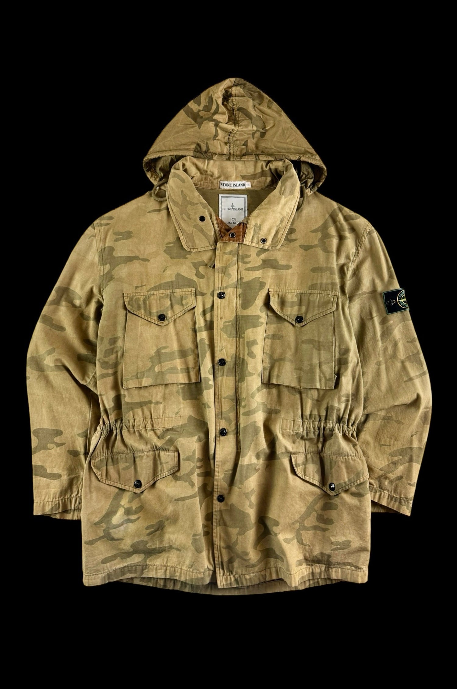 Stone Island 1990 Camouflage Field Parka Ice Jacket [L]