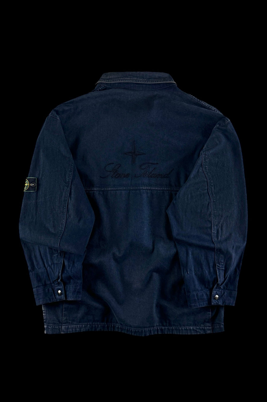 Stone Island 1987 Script Logo Denim Carpenter Jacket [XL]