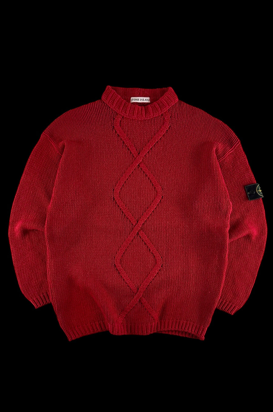 Stone Island 1980's Cable Knitted Sweater [XL]