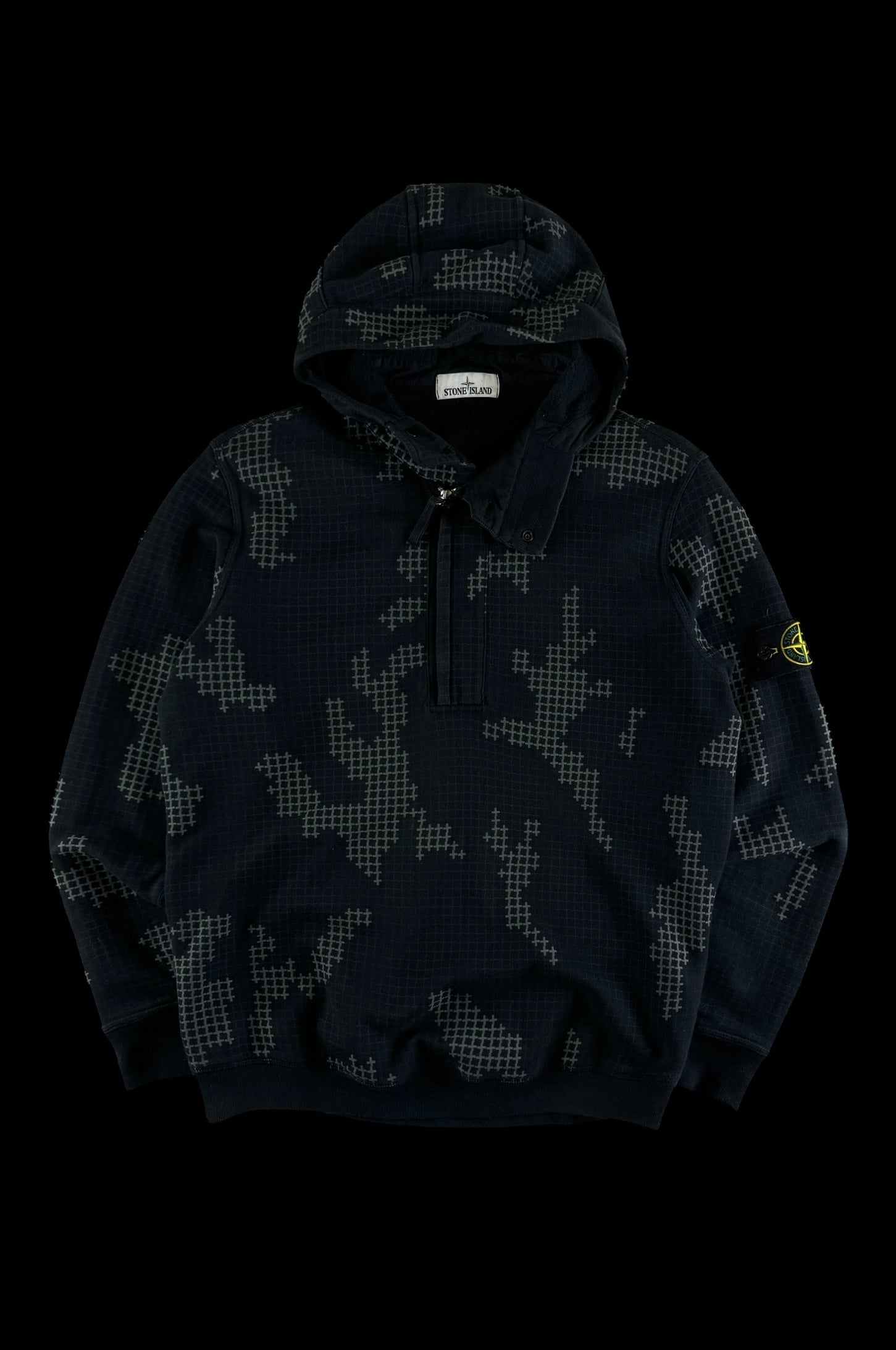 Stone Island 2017 Grid Camo Hoodie [L]