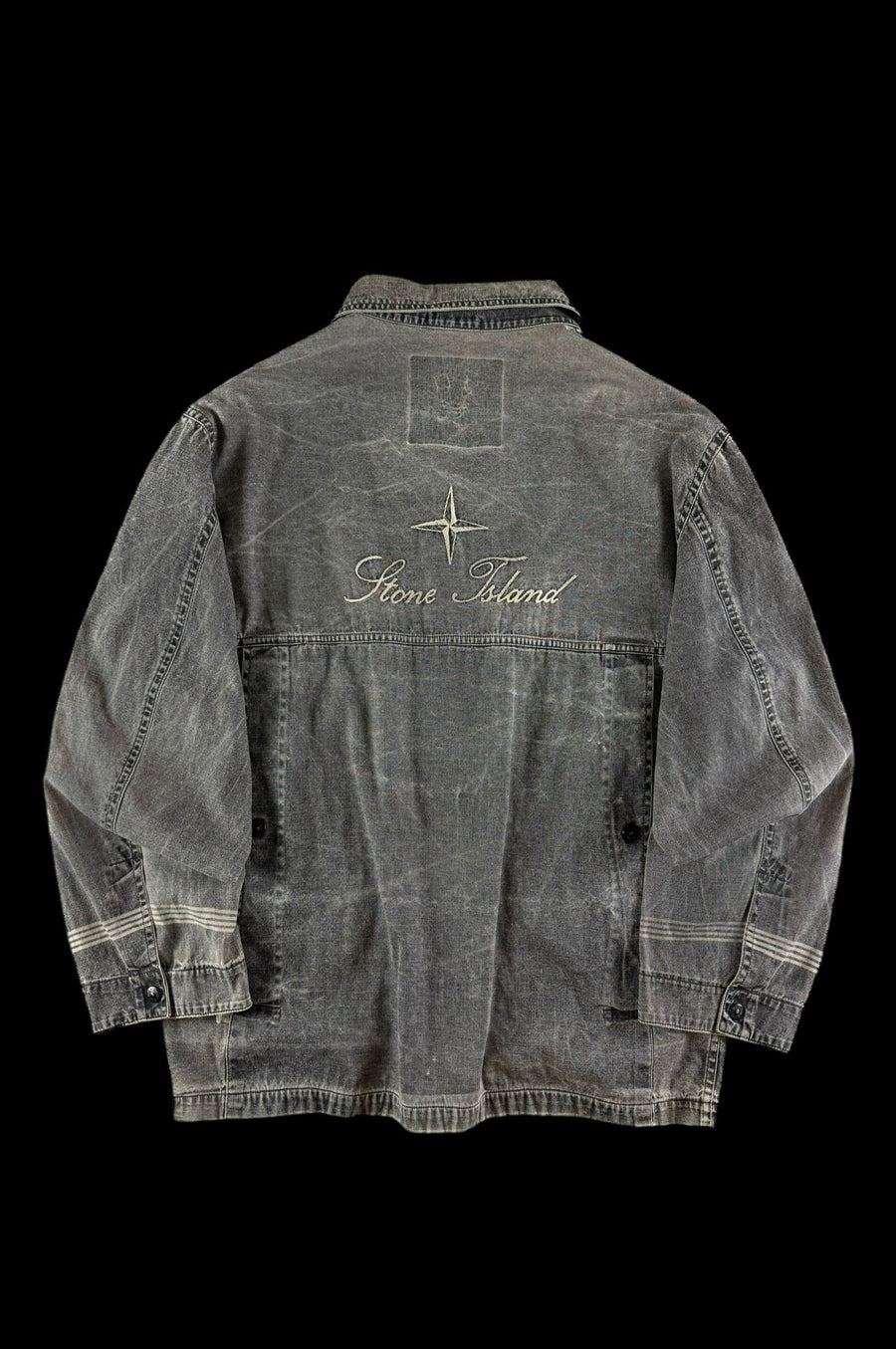Stone Island 1987 Sail Cloth Script Logo Carpenter Jacket [XL]
