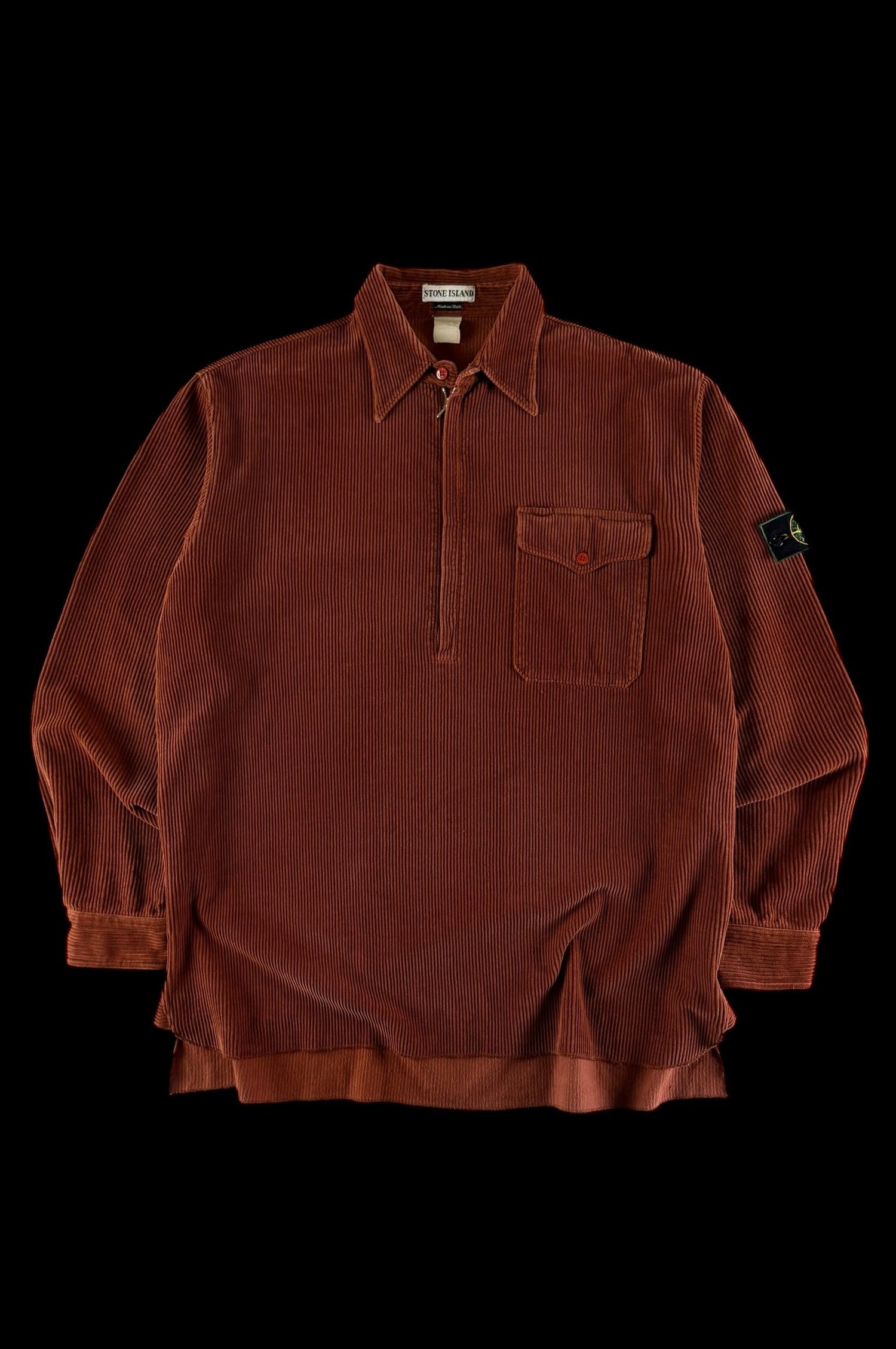 Stone Island 1995 Pullover Jumbo Corduroy Casual Shirt [XL]