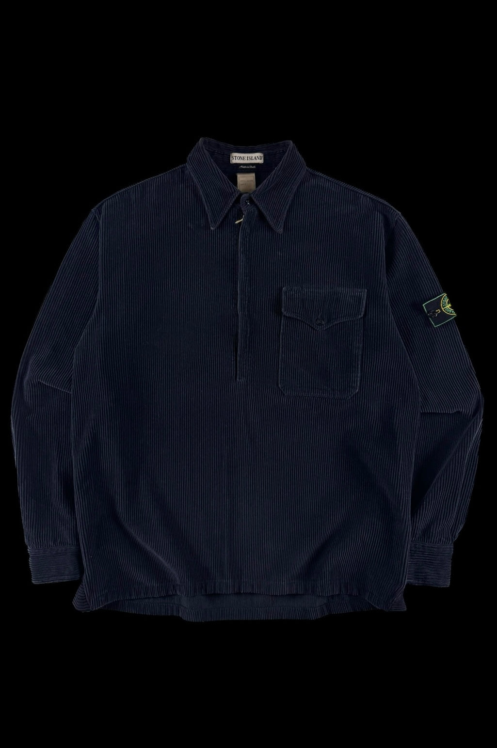 Stone Island AW 1995 1/4 Zip Pullover Jumbo Corduroy Shirt [L]