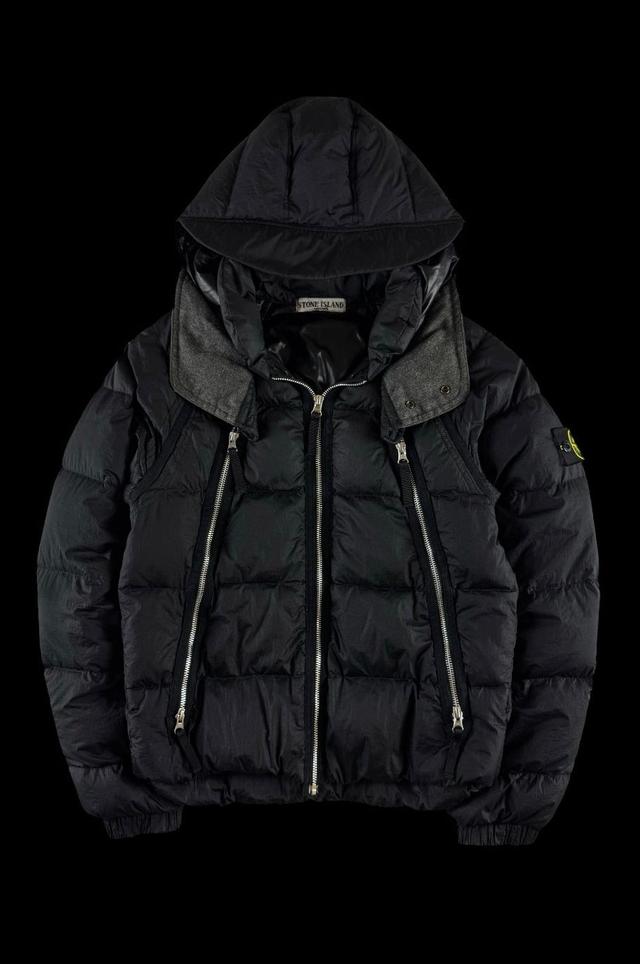 Mesh Badge Puffer Jacket