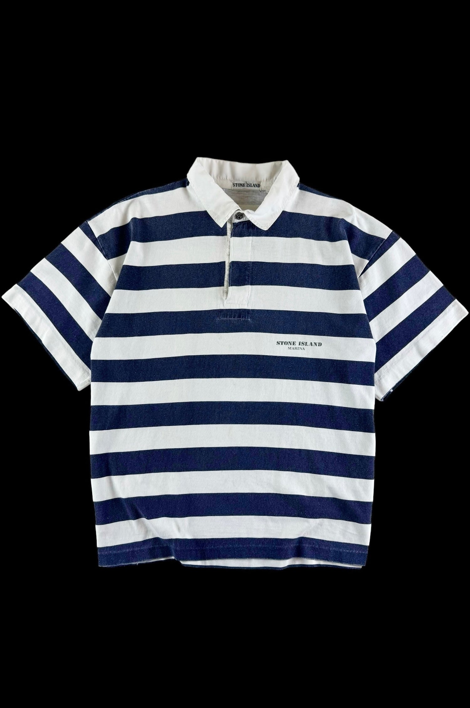 Stone Island 1980’s Striped Marina Breton Polo [XL]