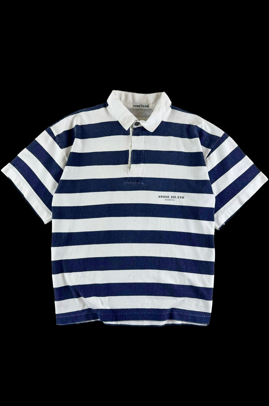 Stone Island 1980’s Striped Marina Breton Polo [XL]