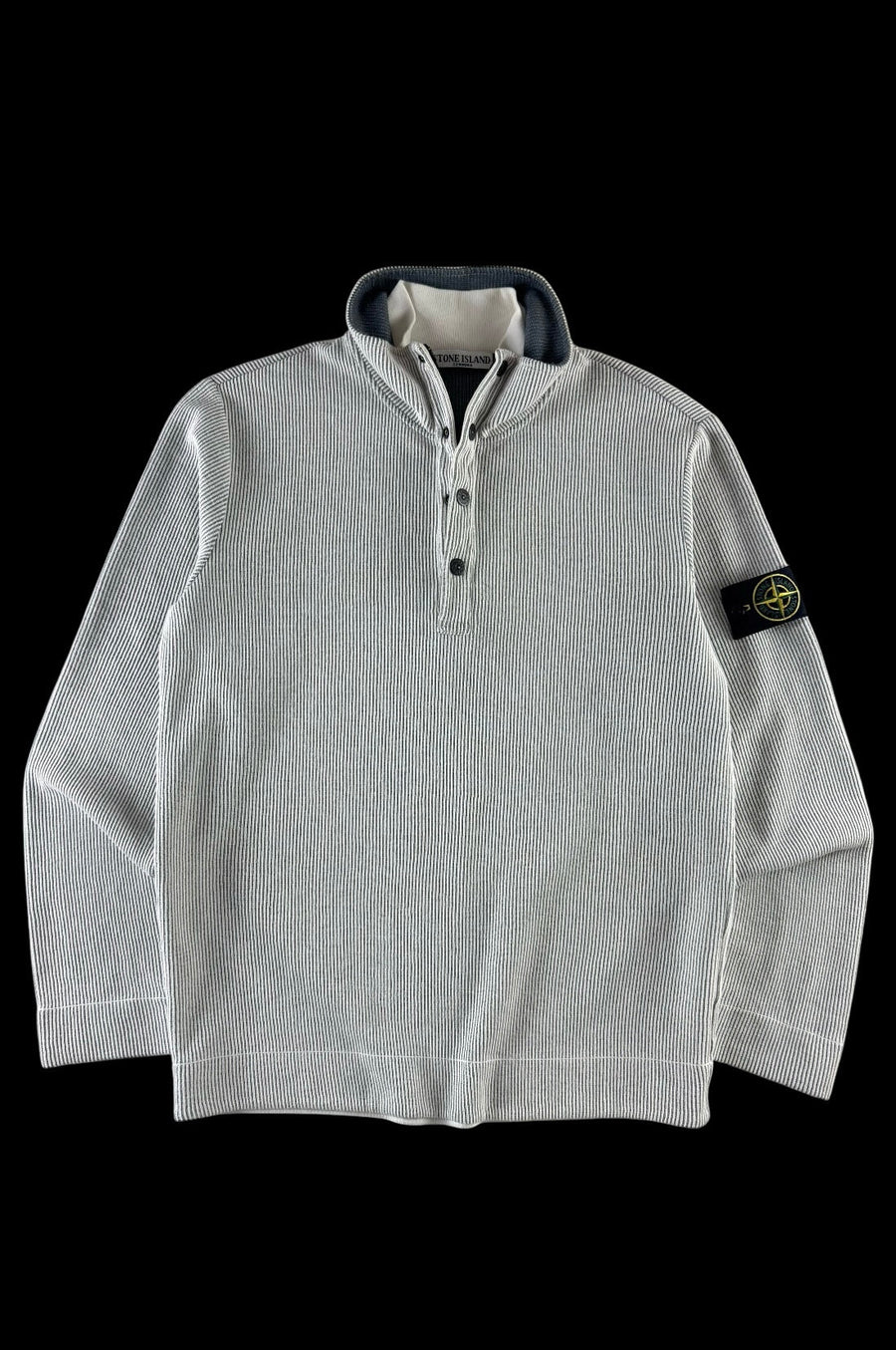 Stone Island 2000s Ribbed Pullover Sweatshirt [M]